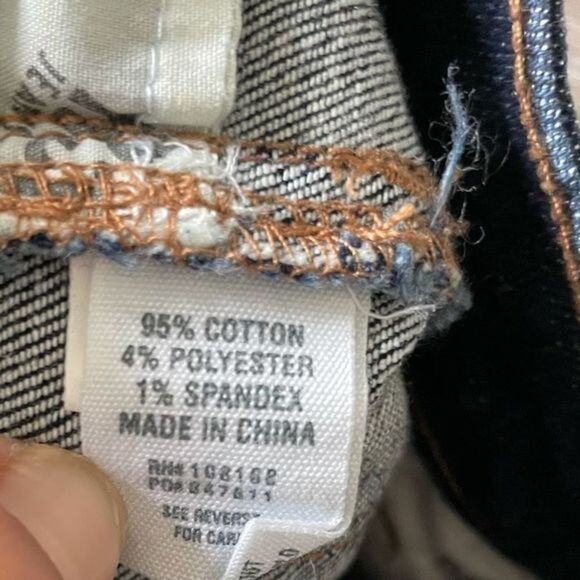 RSQ Mid Rise Skinny Exposed Button Ripped Dark Wash Jeans Size 10 - Picture 10 of 12